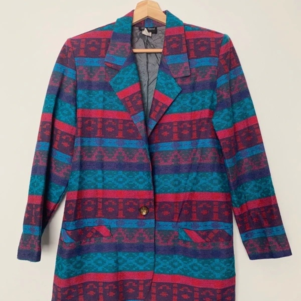 Vibrant Striped Women's Blazer
